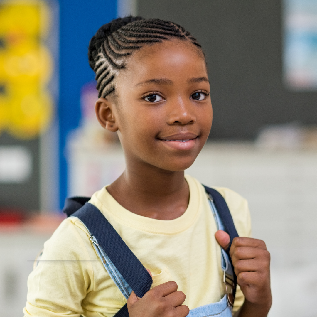 Girl with backpack
